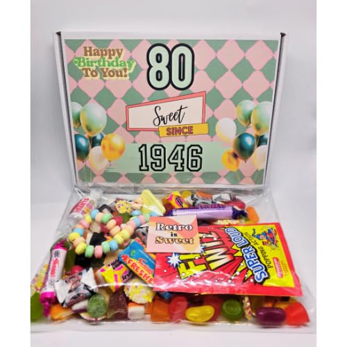 Personalised 80th birthday sweet box