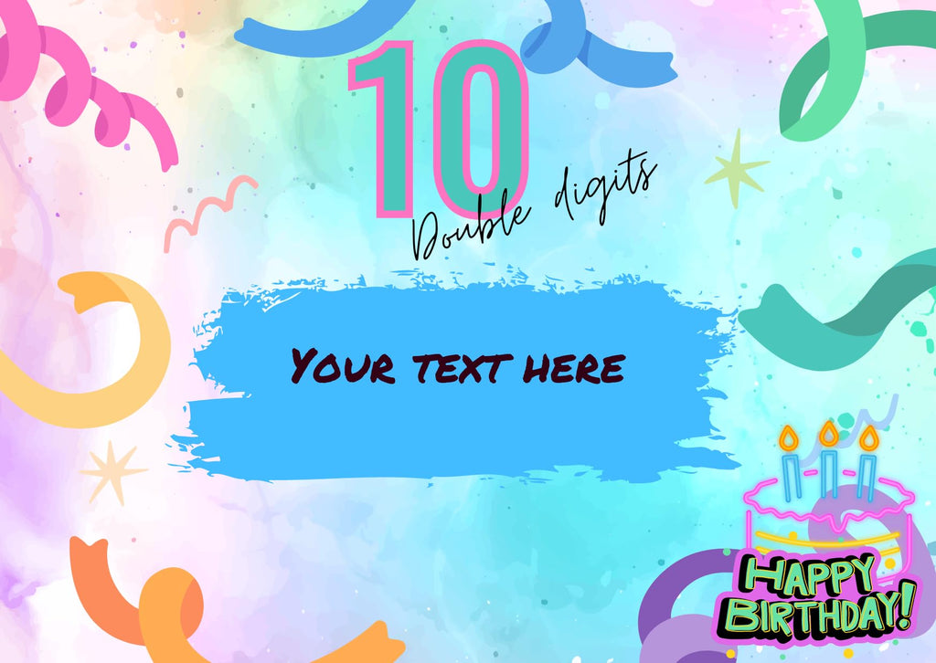Personalised 10 double digits birthday sweet box tenth birthday
