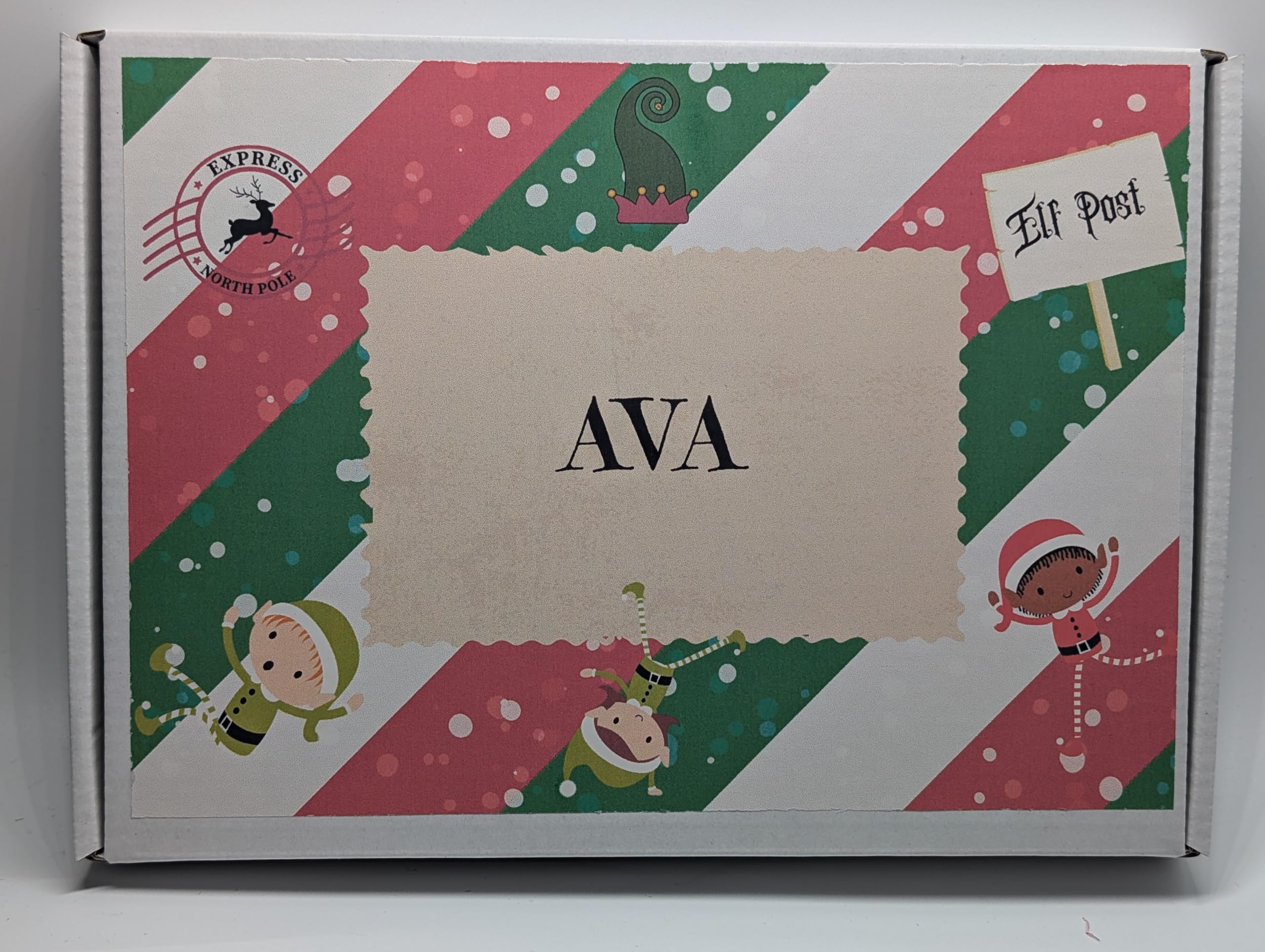 Elf personalised sweet box| Elf departure| Personalised christmas sweet hamper|Christmas sweets|Elf arrival|I'm back!|Elf|Kids Christmas sweet box