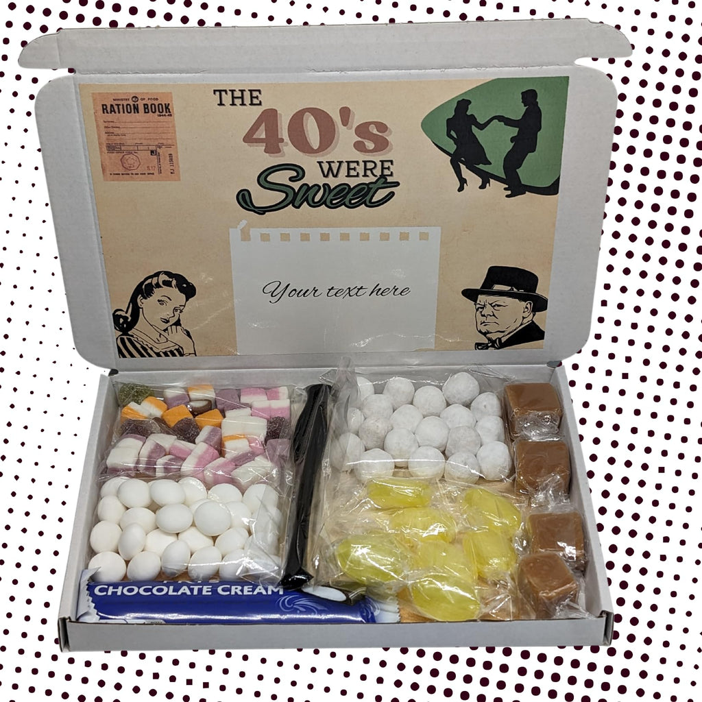 Personalised 1940s sweet box