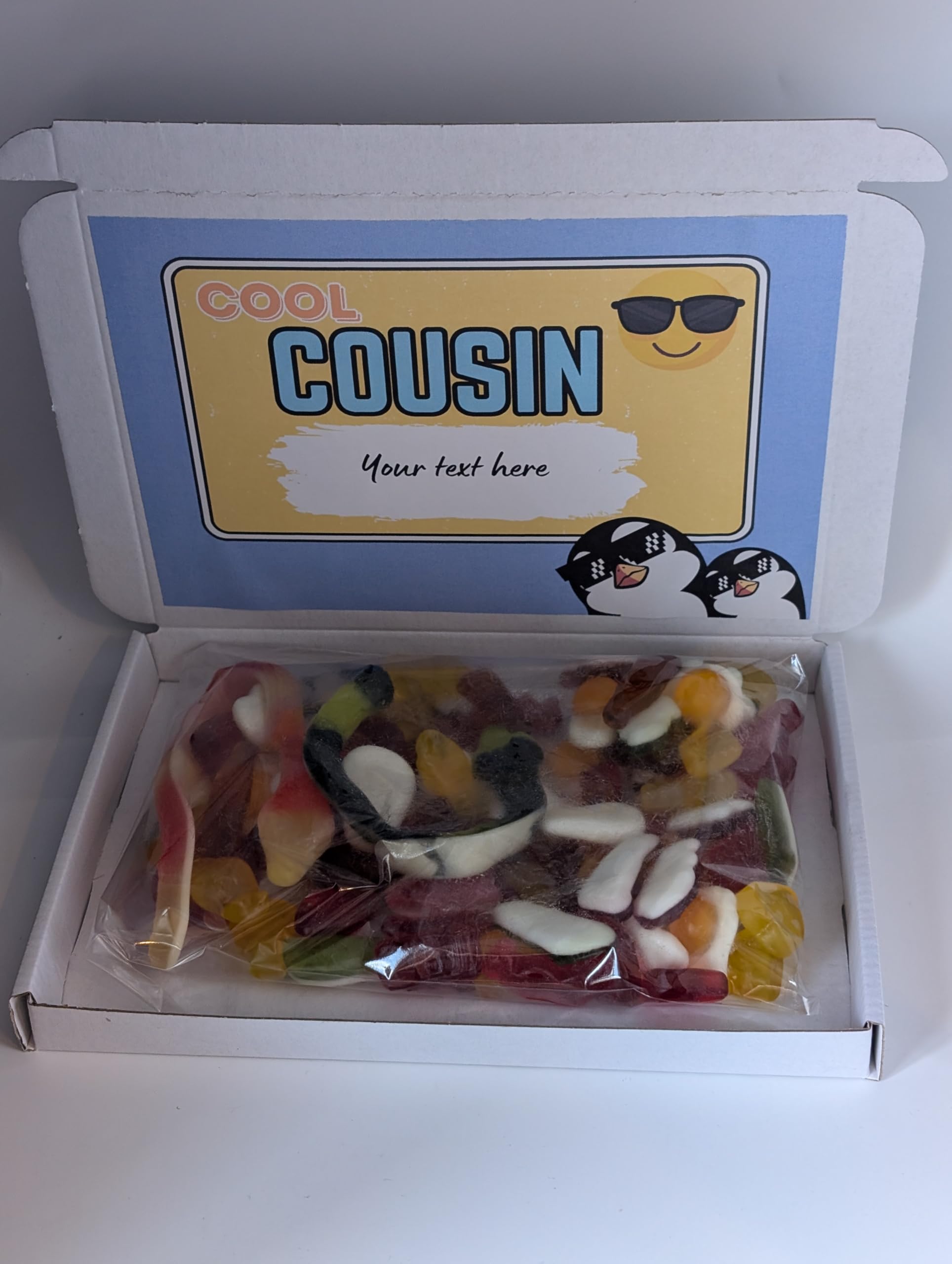 Cousin personalised sweet box, cousin gift, cousin birthday gift, cousin birthday sweets, cousin xmas, cousin