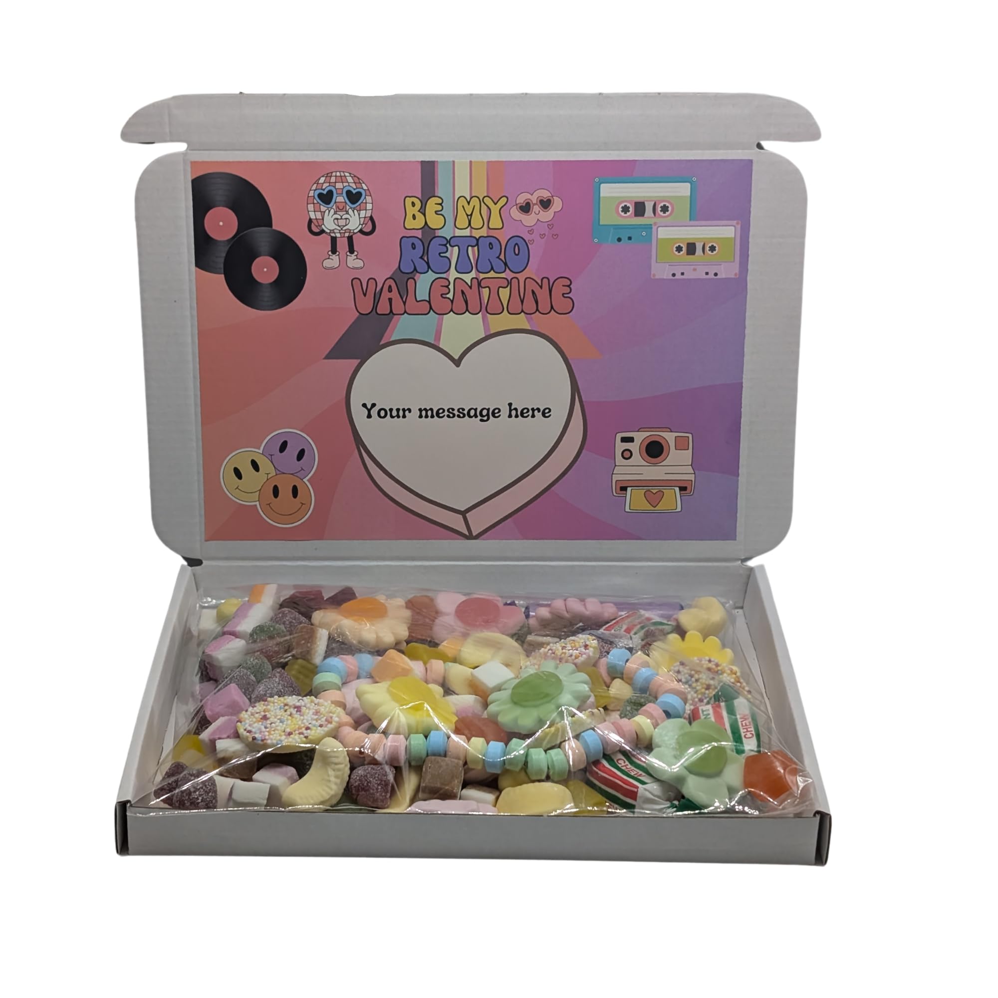 Be my retro valentine sweet box|retro valentines sweet box|retro sweets |Valentines sweet box | Valentines gift| Valentines day|Personalised valentines sweet box