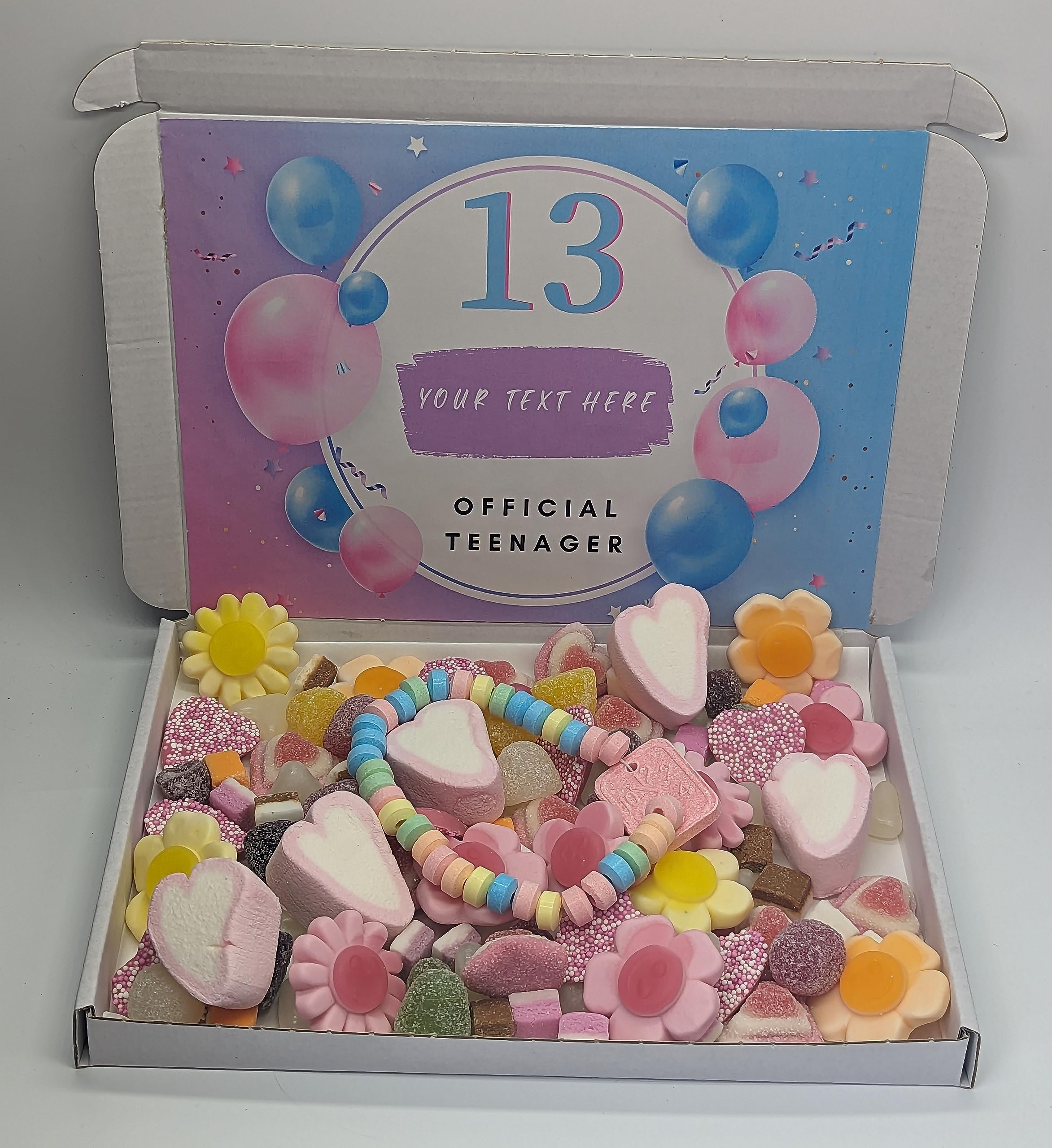 Official teenager sweet box. 13th birthday gift, 13th birthday sweet box,13th birthday sweets