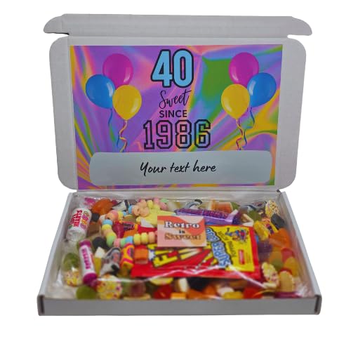 Personalised 40th birthday sweet box |40 sweet since 1985| Personalised 40 th birthday gift| |40|Forty
