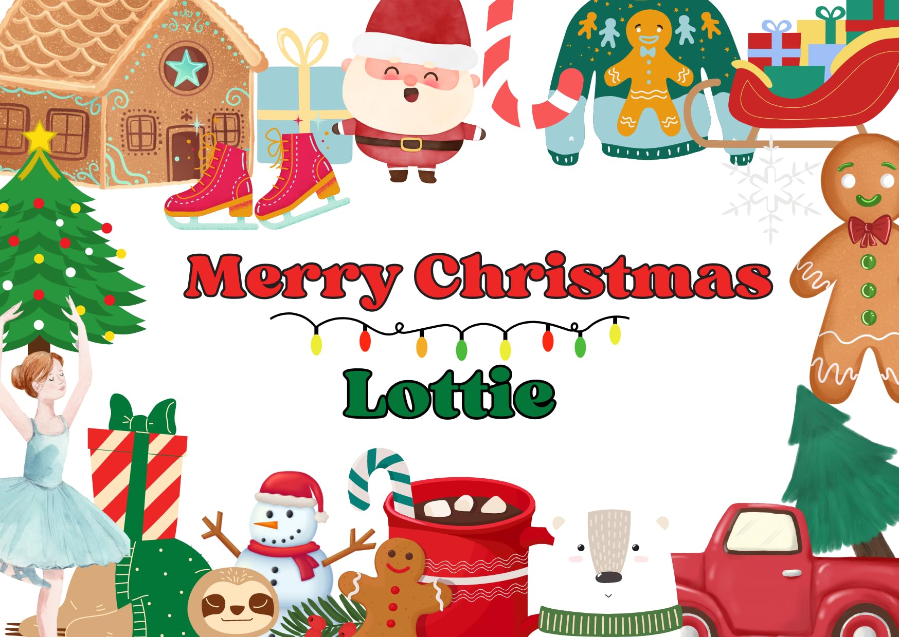 Personalised Christmas sweet box|Kids Xmas sweet hamper|Christmas Sweets– Festive Candy Selection