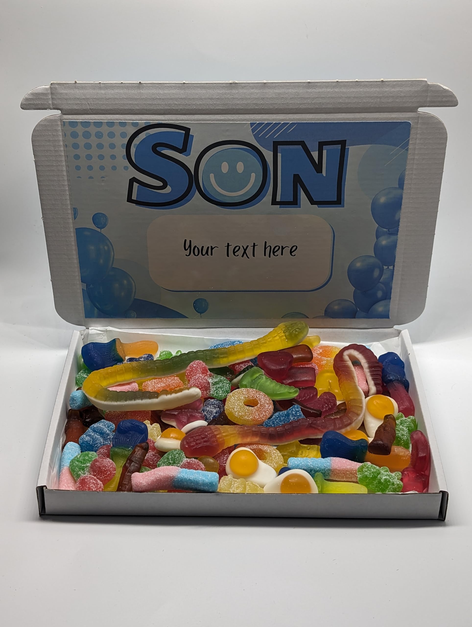 Generic Son personalised sweet box |Son| special son| Son birthday |son gift| |Son birthday| Son birthday card sweets |, Blue