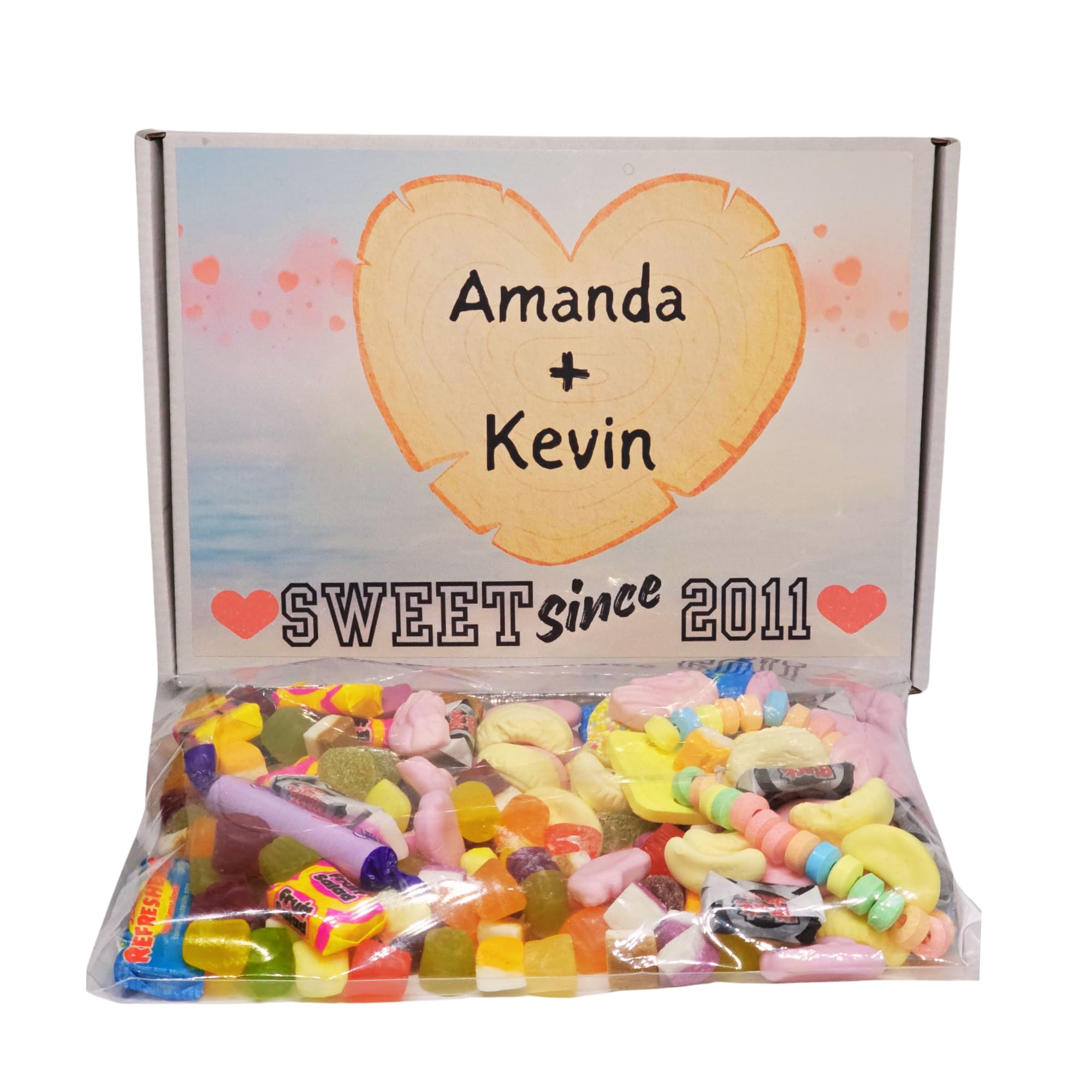 Personalised anniversary sweet box