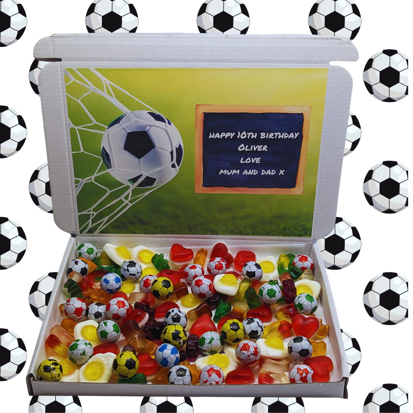Personalised football sweet box|Personalised boys birthday sweet box|Personalised girls birthday sweet box| Football gift|Football christmas