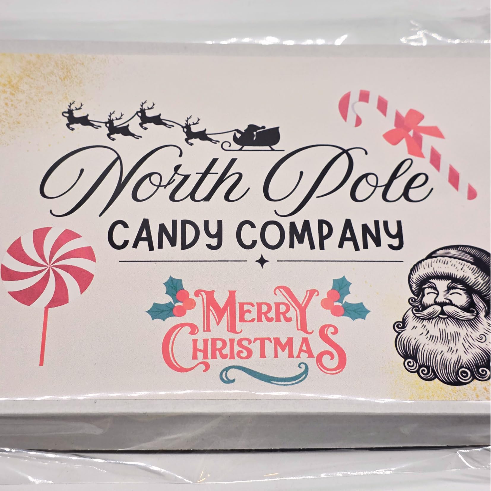North Pole Candy Company Christmas Sweet Box – Kids Xmas Sweets – Santa-Themed Treats – Stocking Stuffer Selection box- Christmas sweets