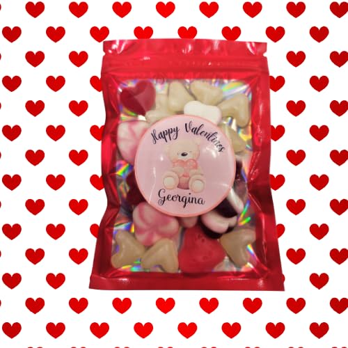 Personalised kids valentines sweet pouch - Valentine's sweet pouch -Valentines candy bag -Valentine gift for son/daughter -valentine's kids gift -cute valentine present
