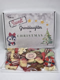 Personalised ‘For a Sweet Granddaughter at Christmas’ Gift Box – Christmas Sweets with Custom Message & Adorable Penguin Design