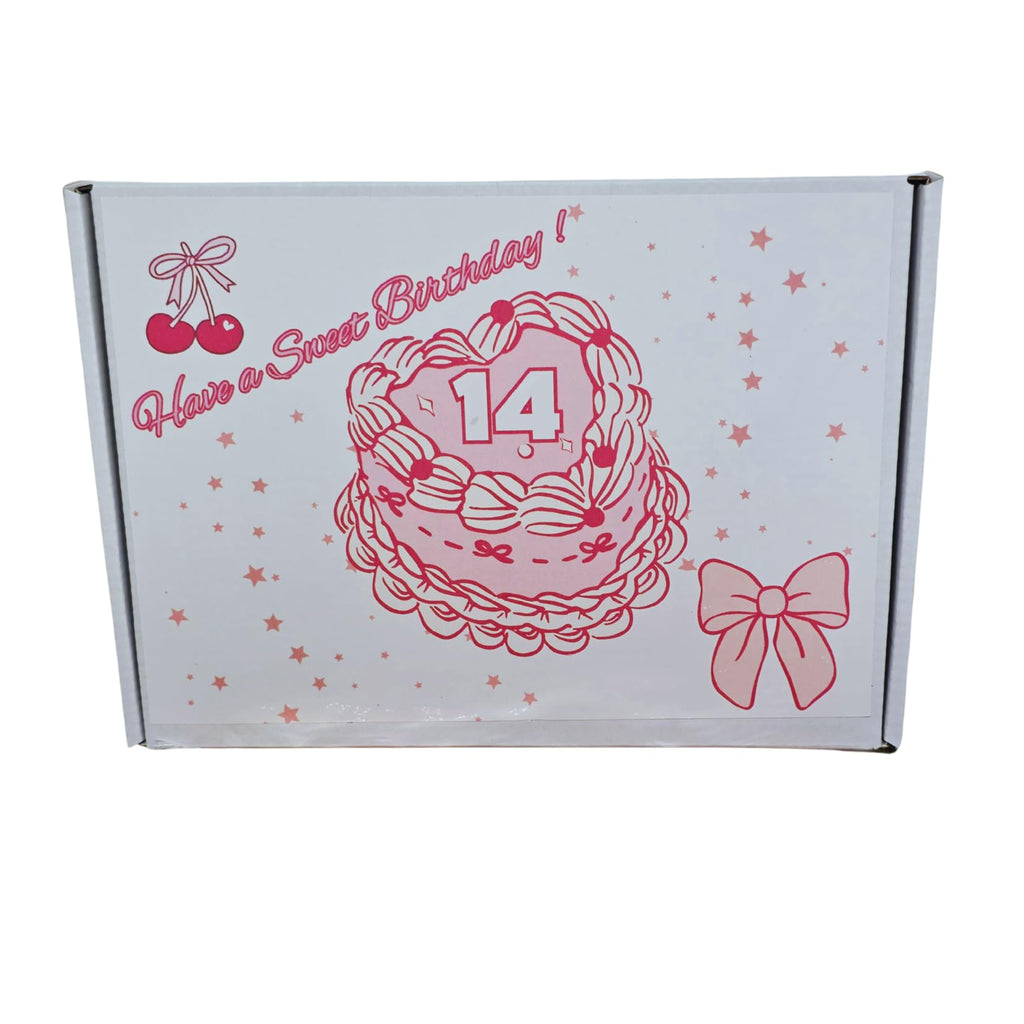 Personalised Sweet Birthday Gift Box for Girls – Age Birthday Present – Pink Letterbox Sweets Hamper with Custom Message –