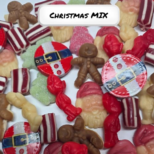 North Pole Candy Company Christmas Sweet Box – Kids Xmas Sweets – Santa-Themed Treats – Stocking Stuffer Selection box- Christmas sweets