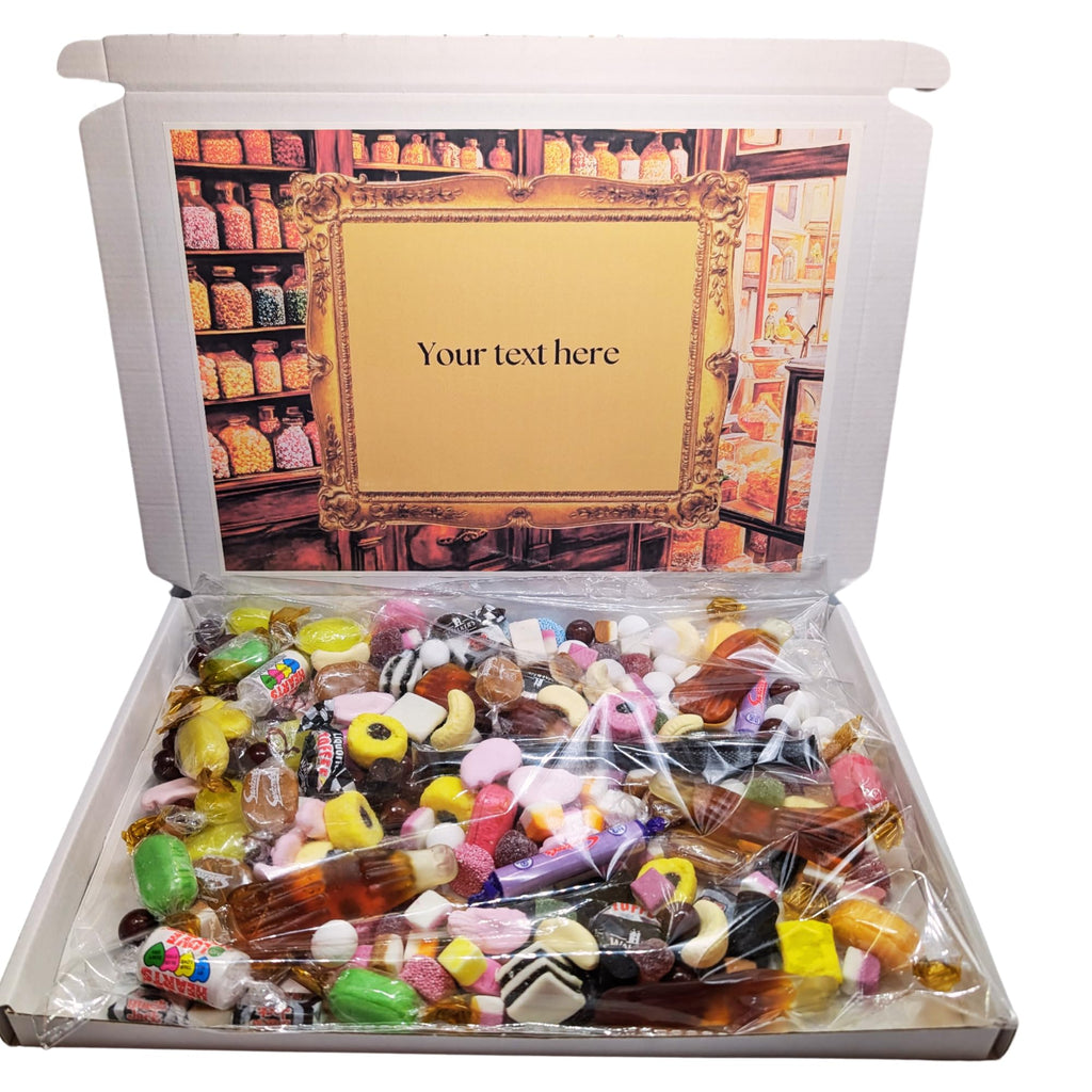 Old fashioned personalised sweetselection box| LargeTraditional sweetsbox | Retro sweets| Personalised swee box| Large sweet hop selection| Retro sweet hamper| 60th birthday 70th 80th 90th
