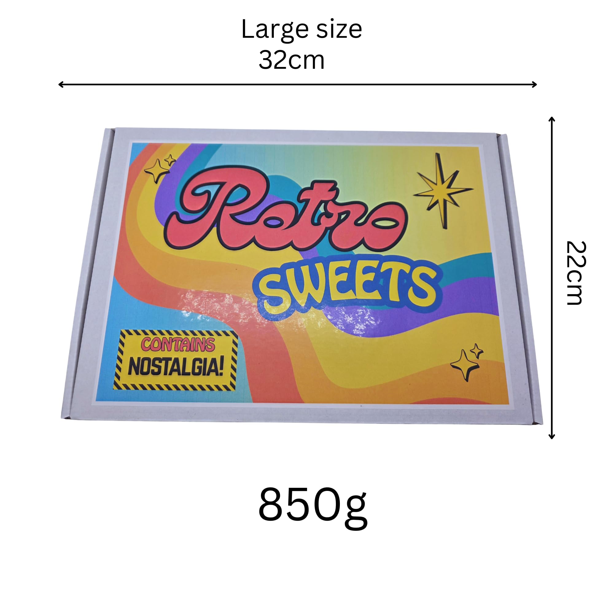 Retro Sweets personalised Gift Box – Classic Old School Sweet Selection Hamper – Nostalgic Pick and Mix Candy Gift for Birthdays, Christmas, Parties, Thank You Gifts