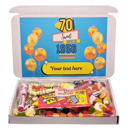 Personalised 70th birthday sweet box