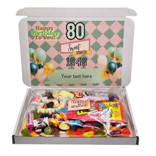 Personalised 80th birthday sweet box