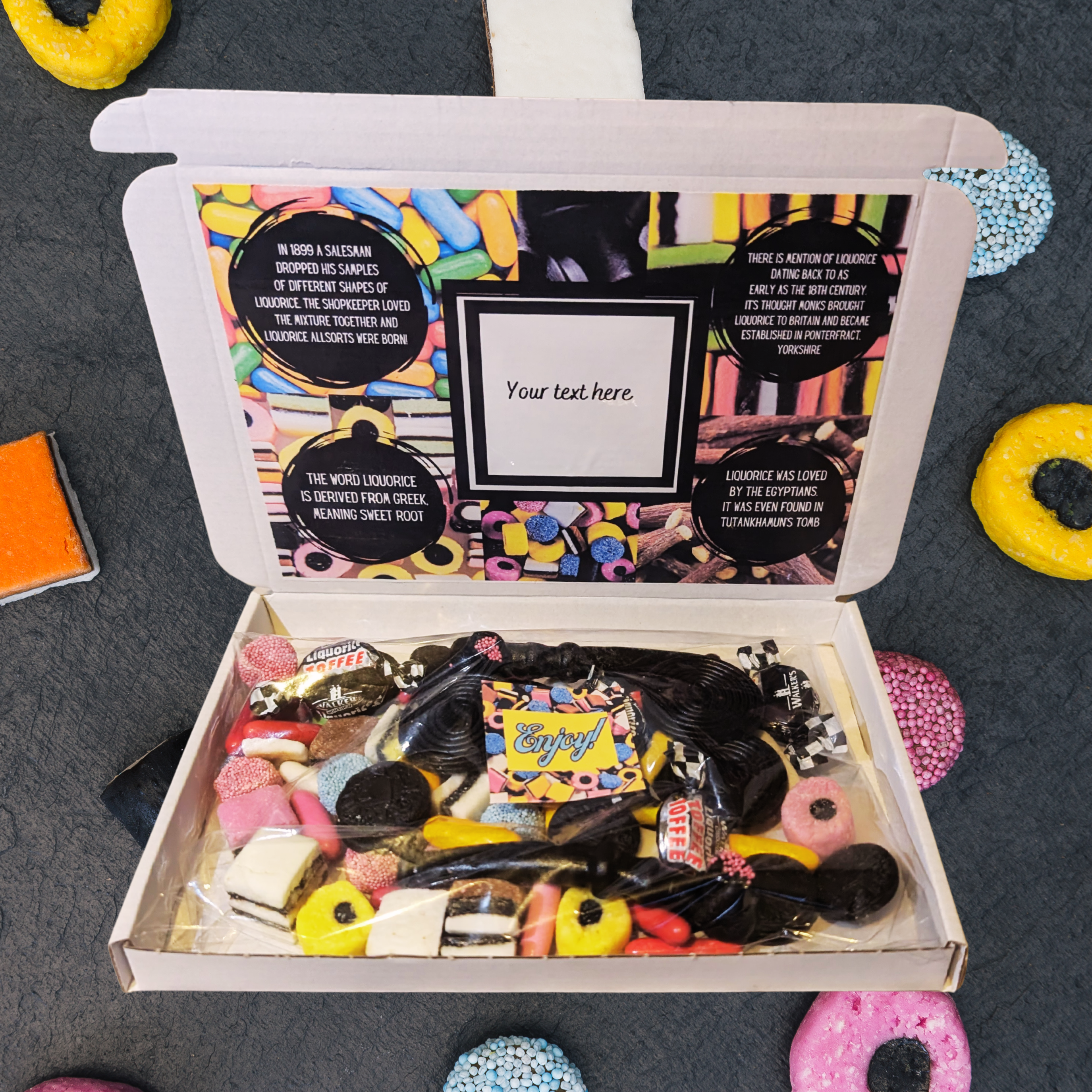 Liquorice lovers box, Liquorice gift box, Personalised sweet box,Mixed Licorice Selection with Classic & Retro Favourites