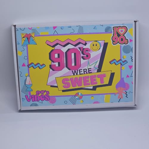Personalised 90s Retro Treat Box – Custom Text Nostalgia Sweet Hamper – Retro Sweets Gift for Kids & Adults – 90s Throwback Present for Birthdays, Parties & Care Packages