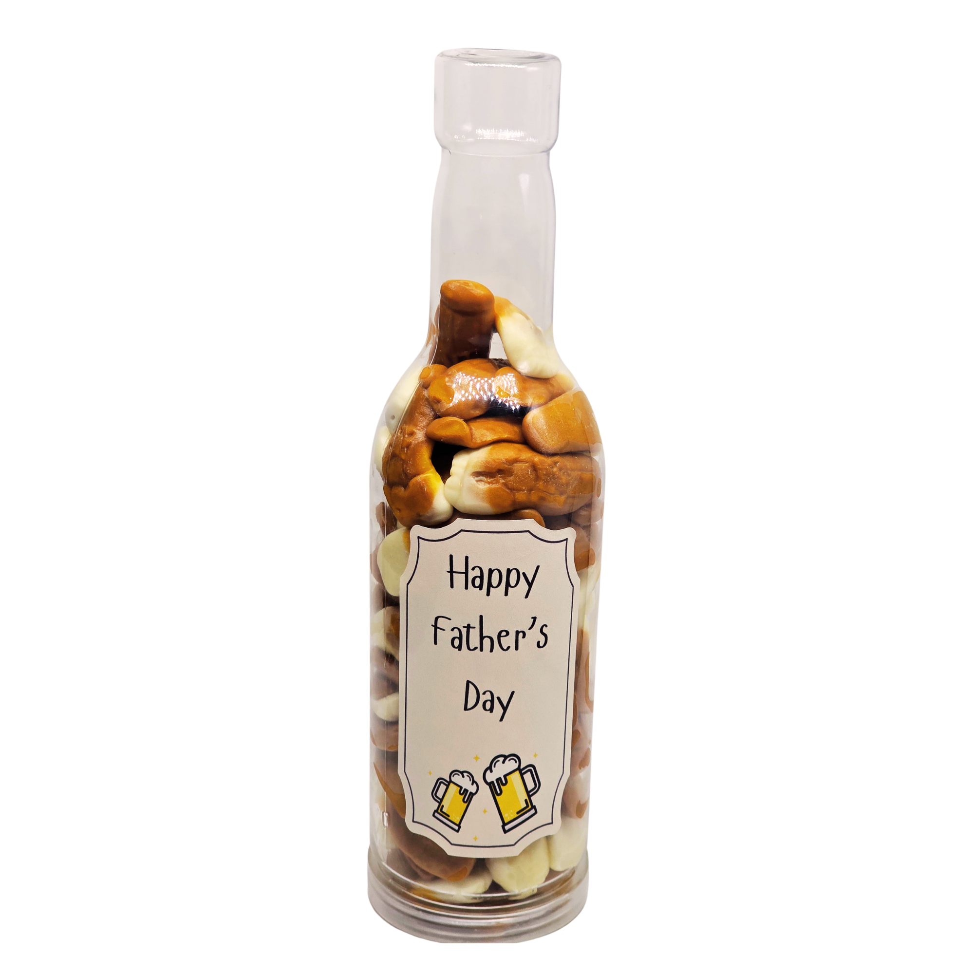 Father's day bottle filled with pint pot gummy sweets, Pint pots, Fathers day gift