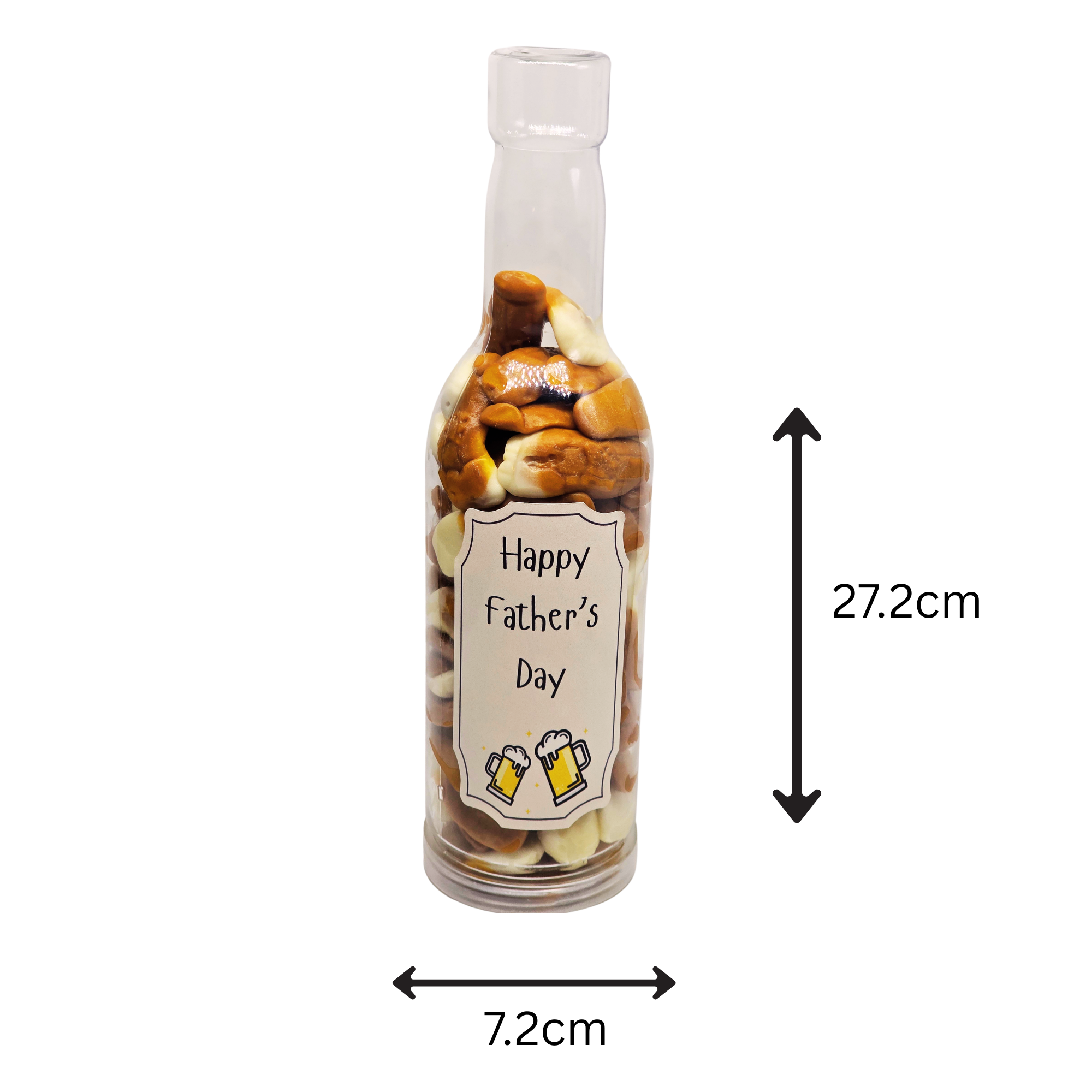 Father's day bottle filled with pint pot gummy sweets, Pint pots, Fathers day gift