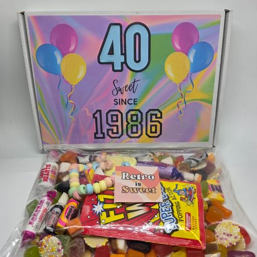 Personalised 40th birthday sweet box |40 sweet since 1985| Personalised 40 th birthday gift| |40|Forty