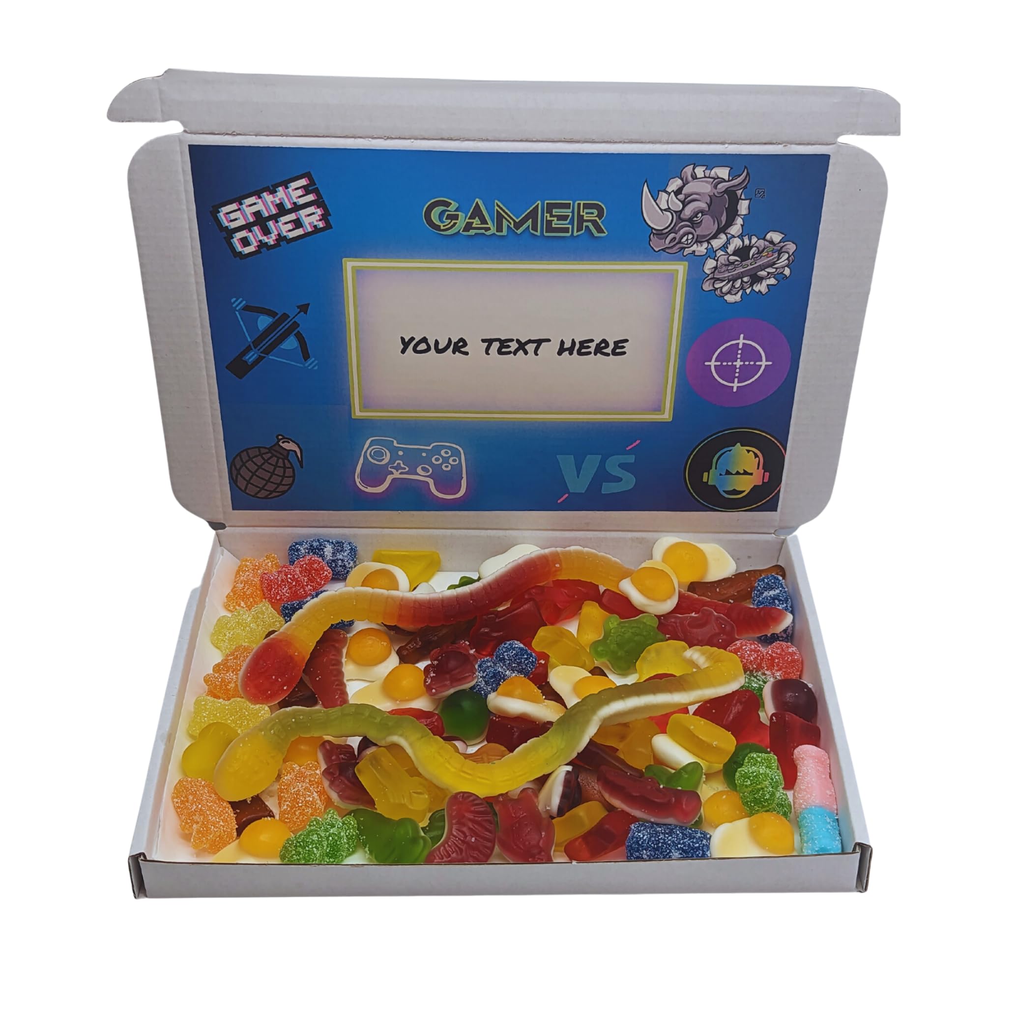 Personalised gamers sweet box, Gamers sweet box, Gaming treats, Gamer gift