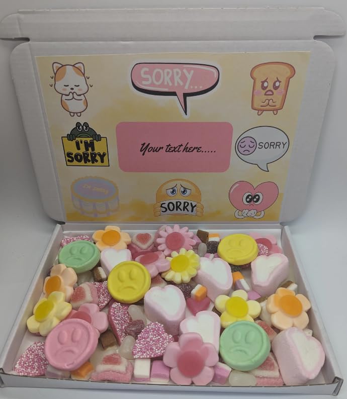 Personalised Sorry sweet box, sorry gift