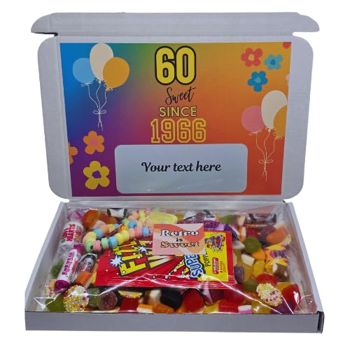 Personalised 60th birthday retro sweet box | 60th birthday| sweet since 1966| 60| sixty