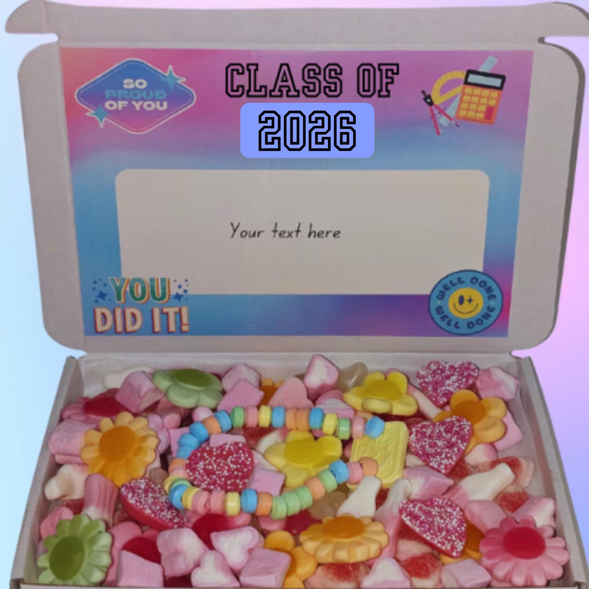 Class of 2026 sweet box, School leavers,